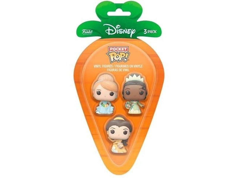 FUNKO-CARROT-POCKET-POP!-DISNEY---CINDERELLA,-BELLA-AND-TIANA