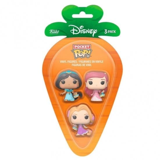 FUNKO-CARROT-POCKET-POP!-DISNEY---RAPUNZEL,-ARIEL-AND-JASMINE