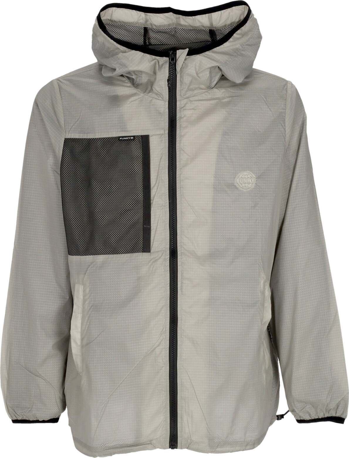 FUNKY-Giacca-a-Vento-Uomo-Yeti-Nylon-Ripstop-Windbreaker-Grey-da-uomo