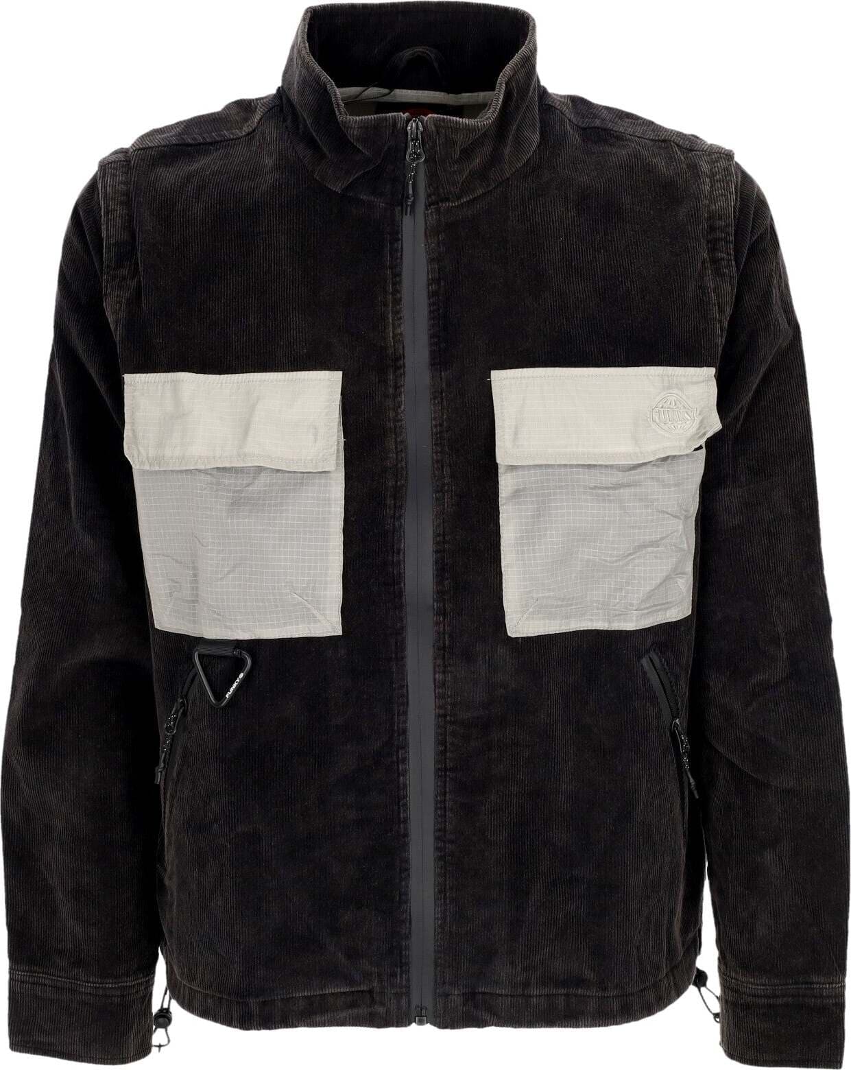 FUNKY-Giubbotto-Uomo-Round-Corduroy-Jacket-Washed-Black-da-uomo