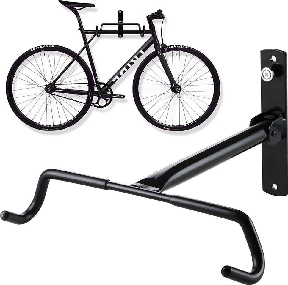 Ganci-Porta-Bicicletta-Bici-Da-Muro-Supporto-Bike-Pieghevole-31cm-In-Acciaio