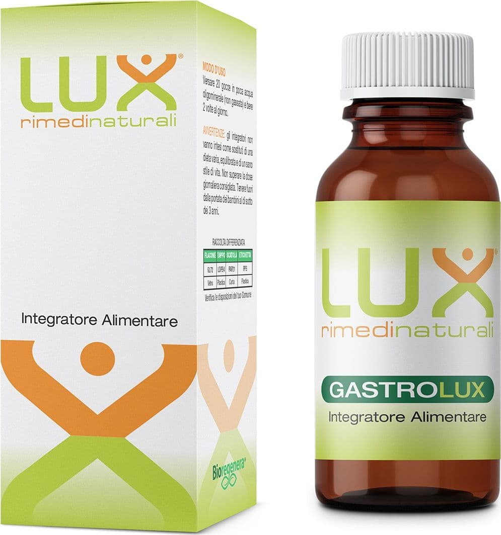 GASTROLUX integratore alimentare fitopreparato Gocce 50 ml in Multivitamine e minerali Bioregenera - Grosseto, commercioVirtuoso.it