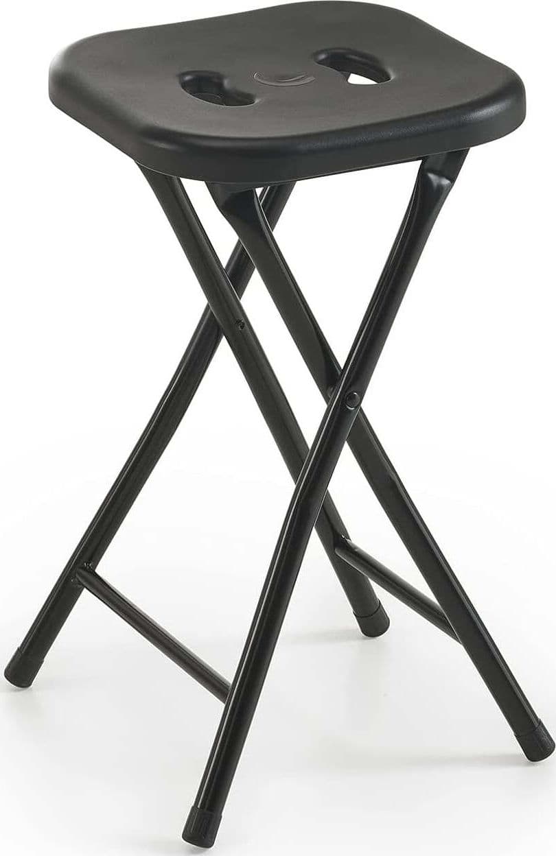 GEDY-Sgabello-bagno-Richiudibile-Nero