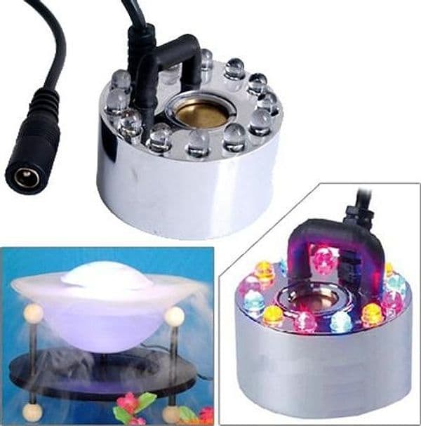 GENERATORE NEBBIA MM-32 LAMPADA A LED MULTICOLOR PER ACQUARIO RGB 12 LED