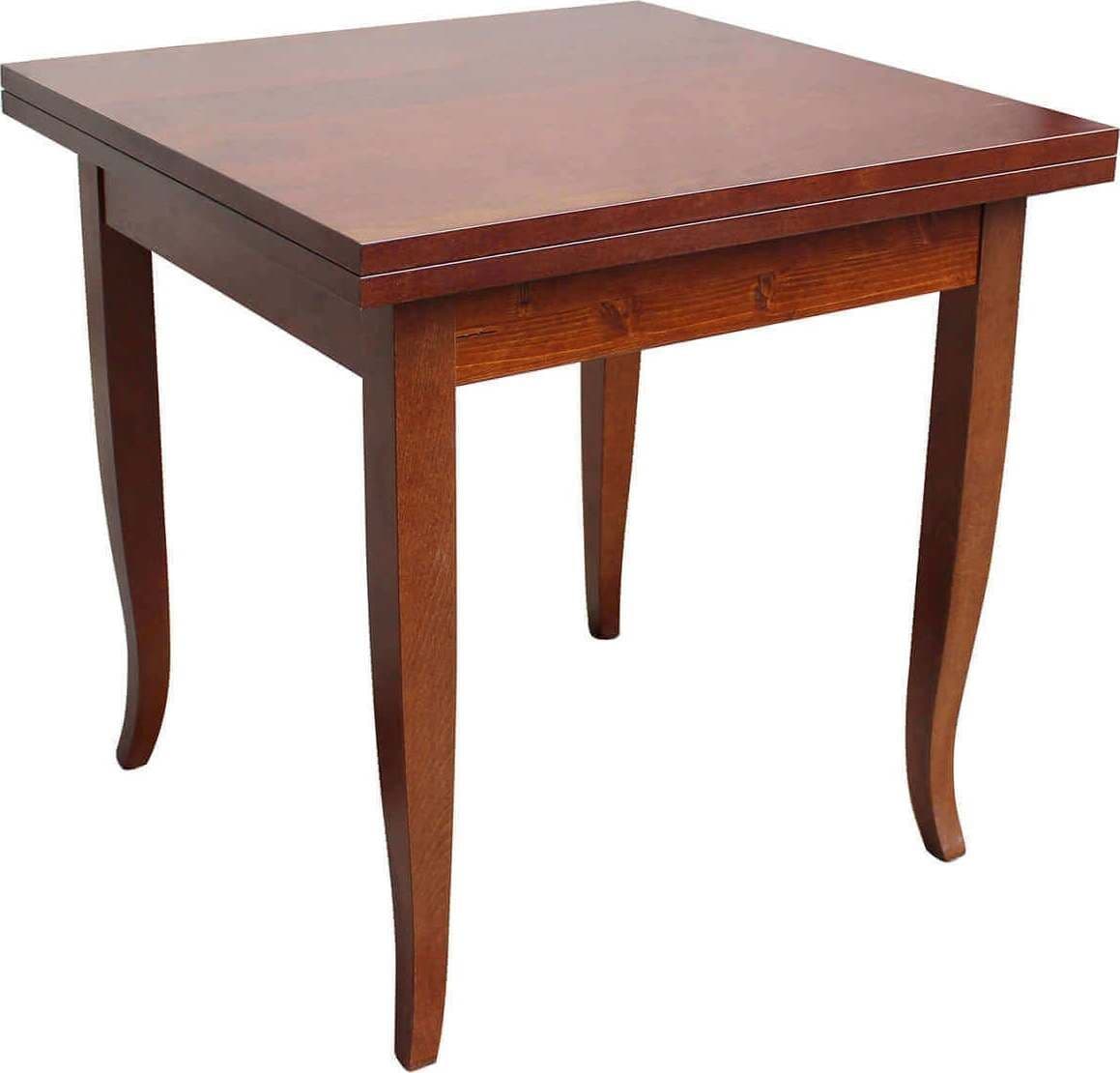 GEOFFREY---tavolo-da-pranzo-allungabile-a-libro-in-legno-massello-80x80/160-Tinta-noce-Milani-Home