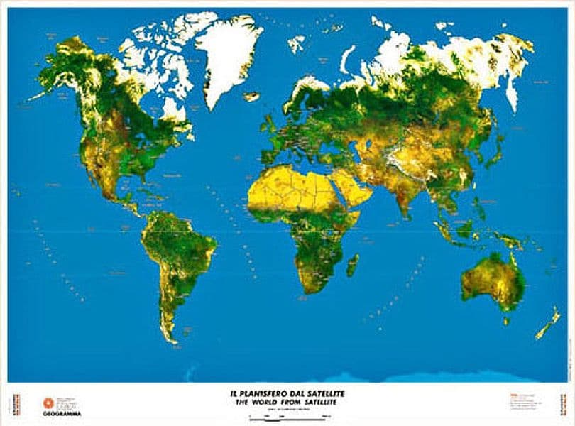GEOGRAMMA---MAPPA-IL-PLANISFERO-CARTA-SATELLITARE-70X100CM-scala-1:39.000.000