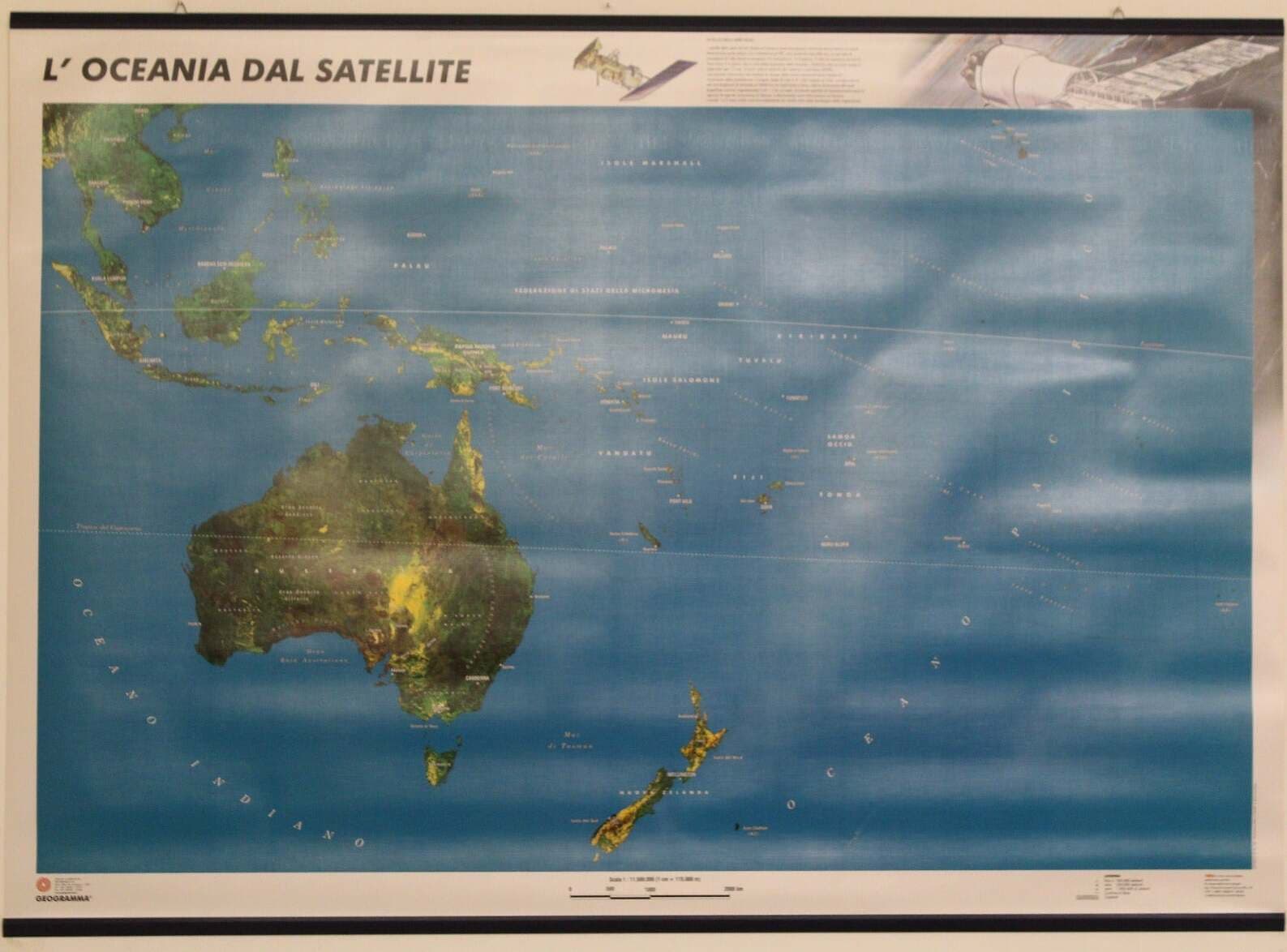 GEOGRAMMA---MAPPA-OCEANIA-CARTA-SATELLITARE-70X100-CM-scala-1:16.000.000