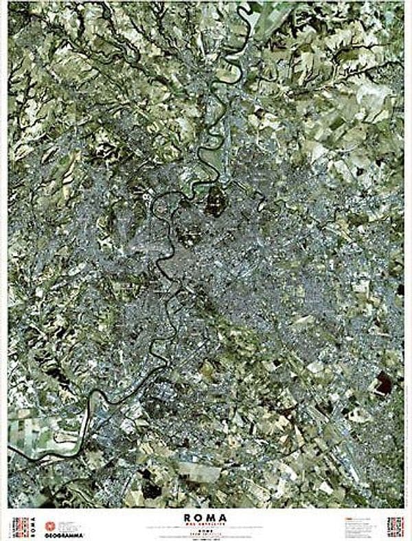 GEOGRAMMA---MAPPA-ROMA-DAL-SATELLITE-CARTA-SATELLITARE-100X70-CM-scala-1:32.000
