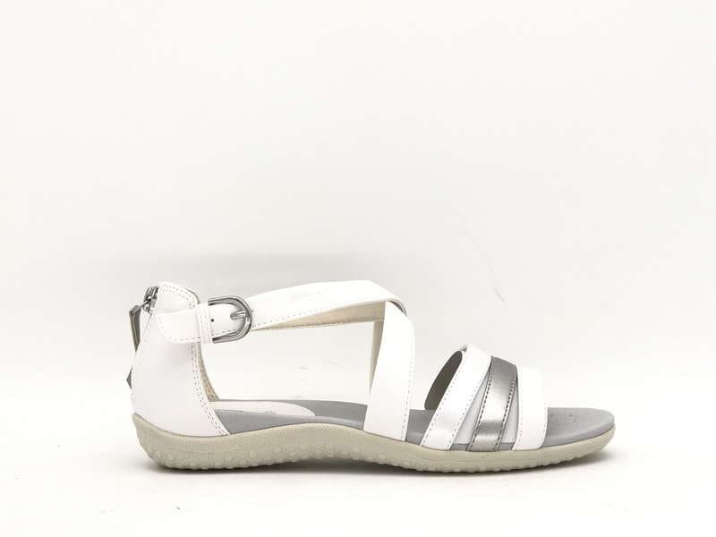 GEOX Sandali donna D SANDAL VEGA B white in Sandali moda Calzature Durello - Agna, commercioVirtuoso.it
