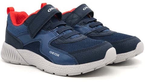 GEOX Sneaker bambino J SVETH B. A navy/red in Sneaker casual Calzature Durello - Agna, commercioVirtuoso.it