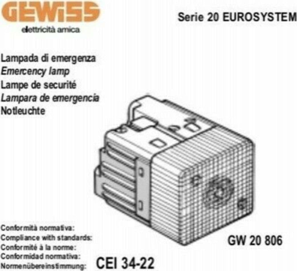 GEWISS---LAMPADA-ANTI-BLACK-OUT-FISSA---230V-50-60HZ