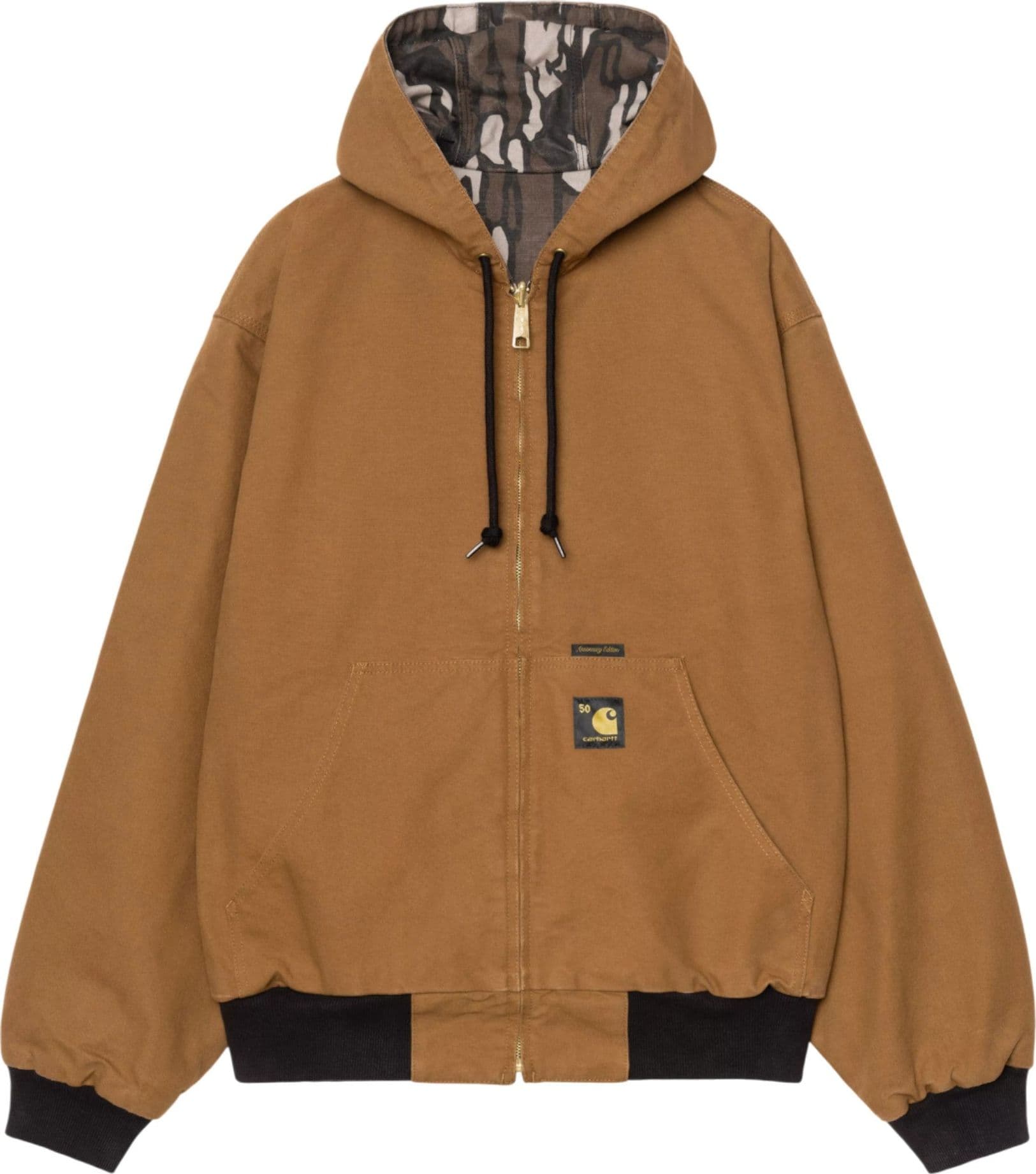 CARHARTT WIP giacca carhartt wip 50 years anniversary og active jacket canvas - hamilton brown / camo treb rinsed da uomo in Giacche Drestige - Casamassima, commercioVirtuoso.it