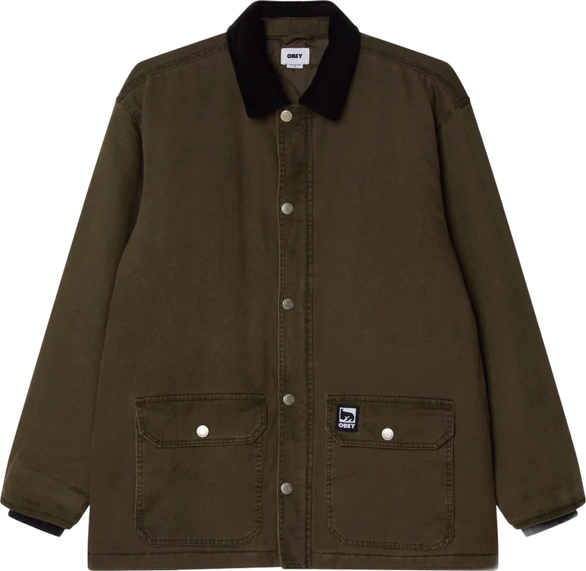 OBEY giacca obey norton barn coat - black olive faded wash da uomo in Giacche Drestige - Casamassima, commercioVirtuoso.it