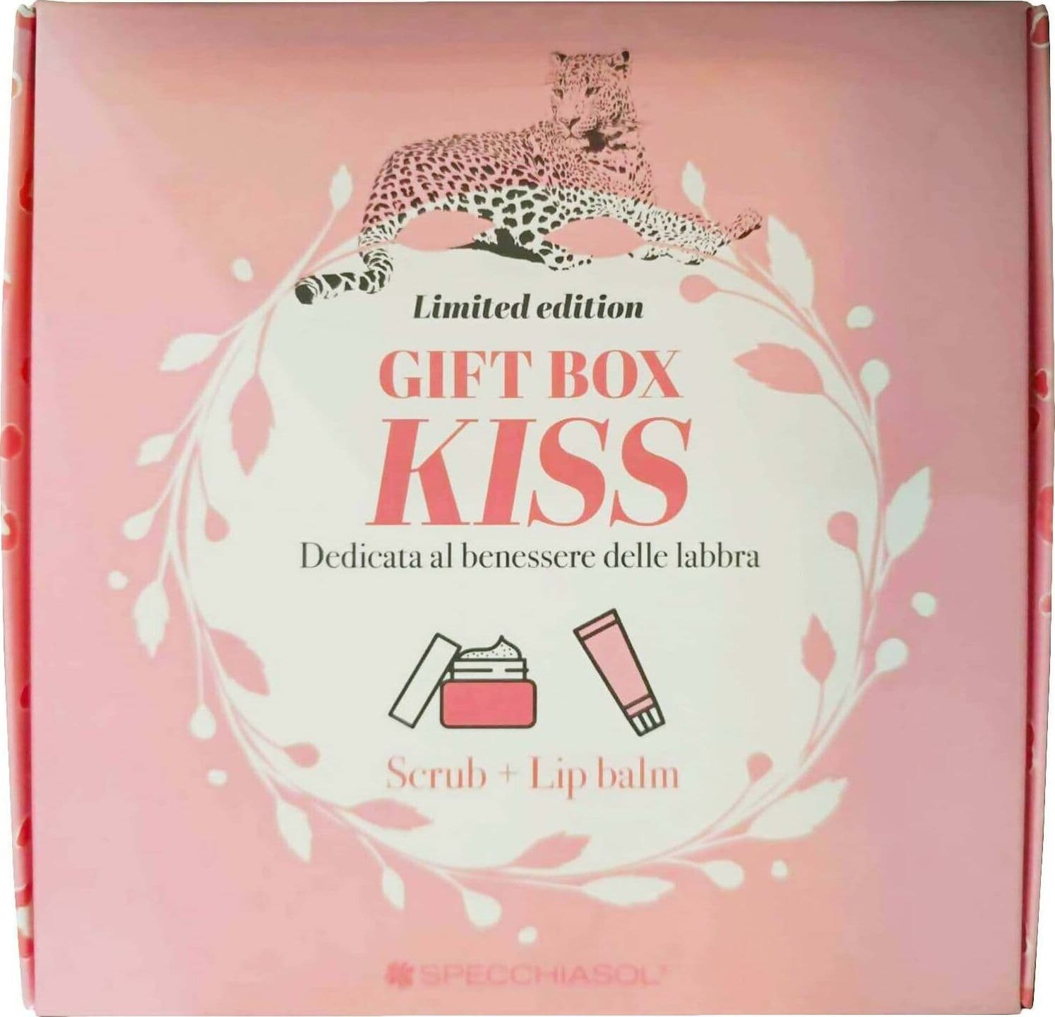 Gift Box Kiss Cofanetto Regalo Balsamo Labbra Emolliente 15 Ml Scrub Labbra Levigante 15 Ml Limited Edition A Sostegno Del Parco Natura Viva Specchiasol in Set regalo Farmacia Centrale M.le Iadevaia - Maddaloni, commercioVirtuoso.it