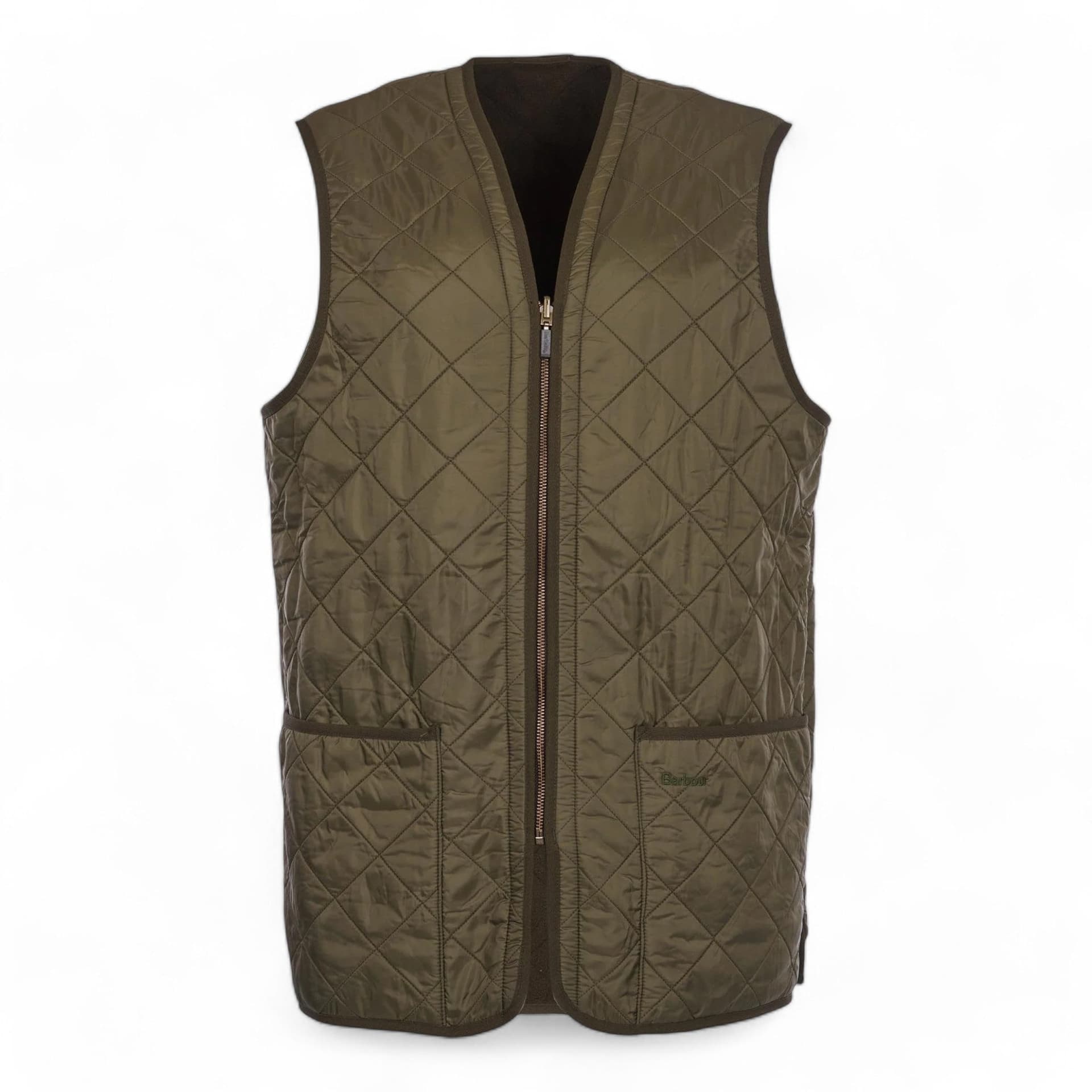 BARBOUR gilet barbour polarquilt waistcoat zip liner - olive da uomo in Gilet Drestige - Casamassima, commercioVirtuoso.it