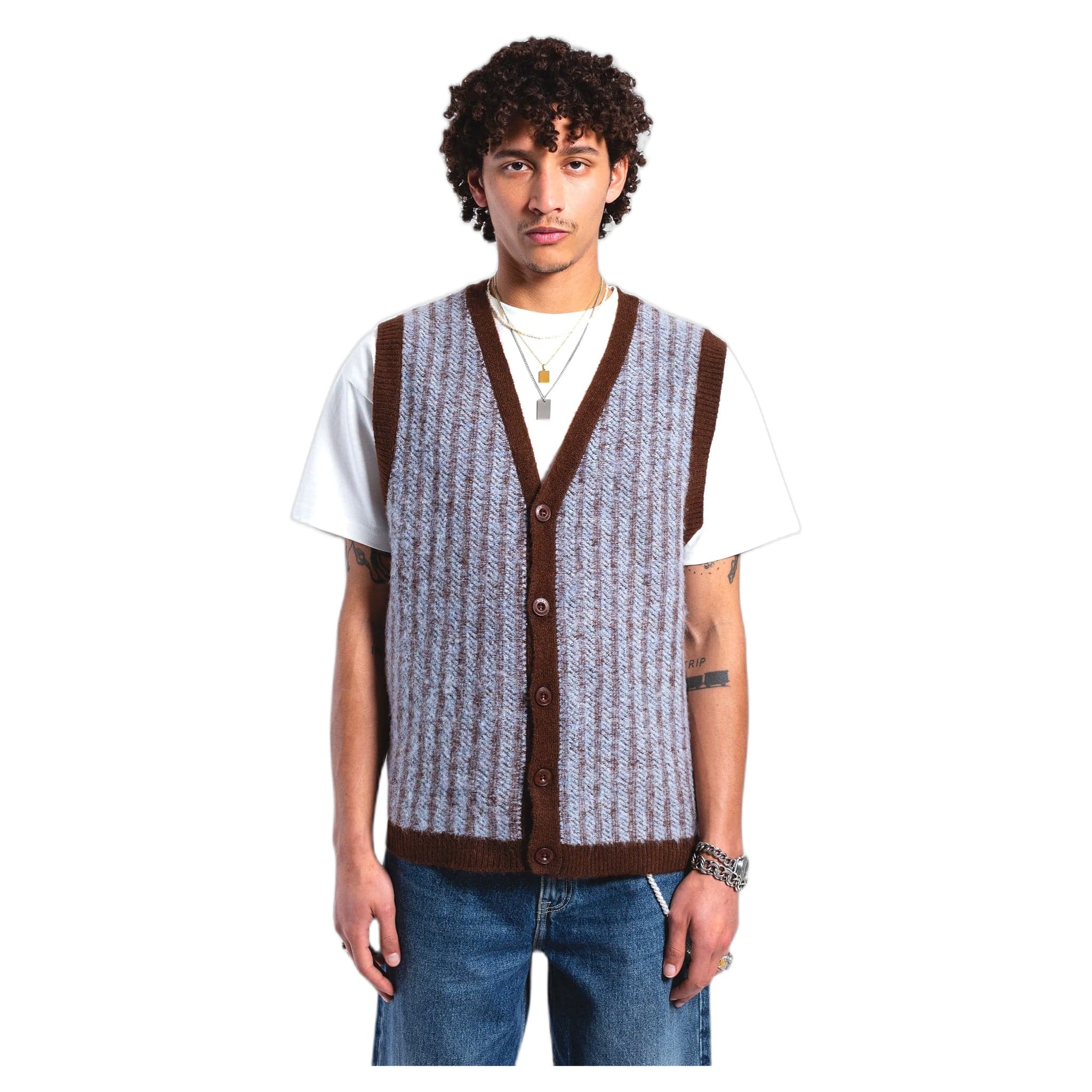 DRDENIM gilet dr.denim bobby vest - zen blue twine da uomo in Gilet Drestige - Casamassima, commercioVirtuoso.it