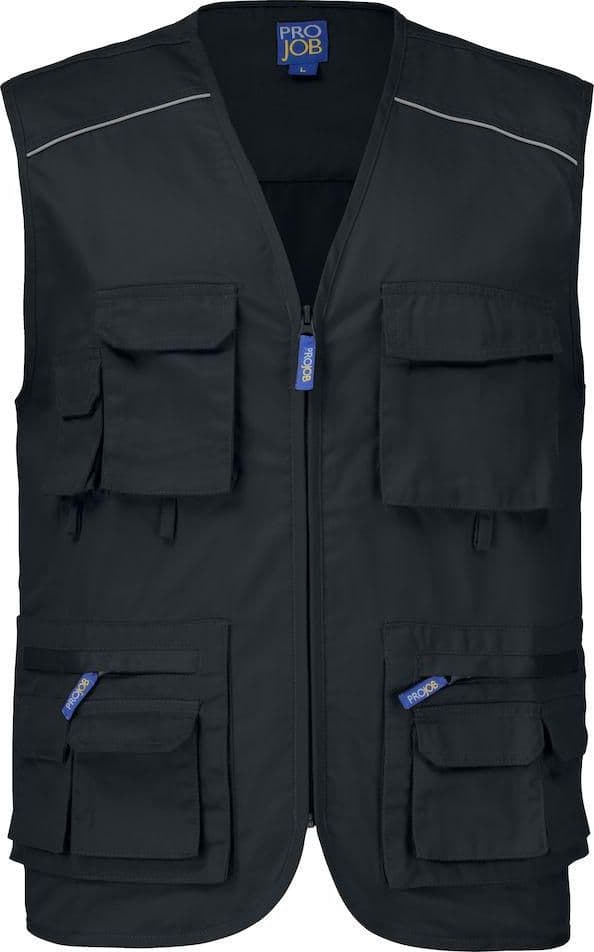 Gilet Multitasche Nero Gilet Pescatore Magazziniere Officina Muratore in Gilet antinfortunistici Dresswork - Como, commercioVirtuoso.it