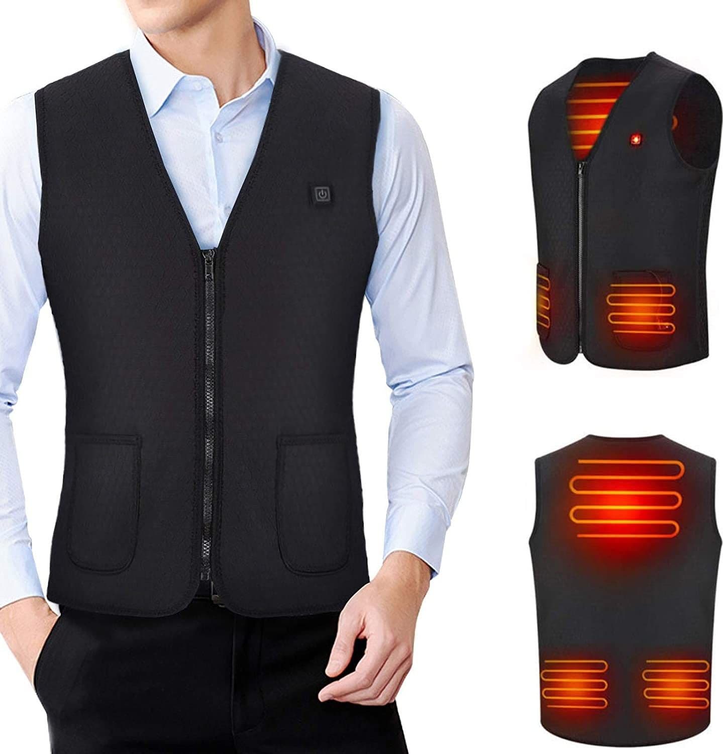 GILET RISCALDANTE ELETTRICO USB RISCALDATO GIACCA TERMICA UNISEX RISCALDAMENTO Trade Shop italia - Napoli, Commerciovirtuoso.it