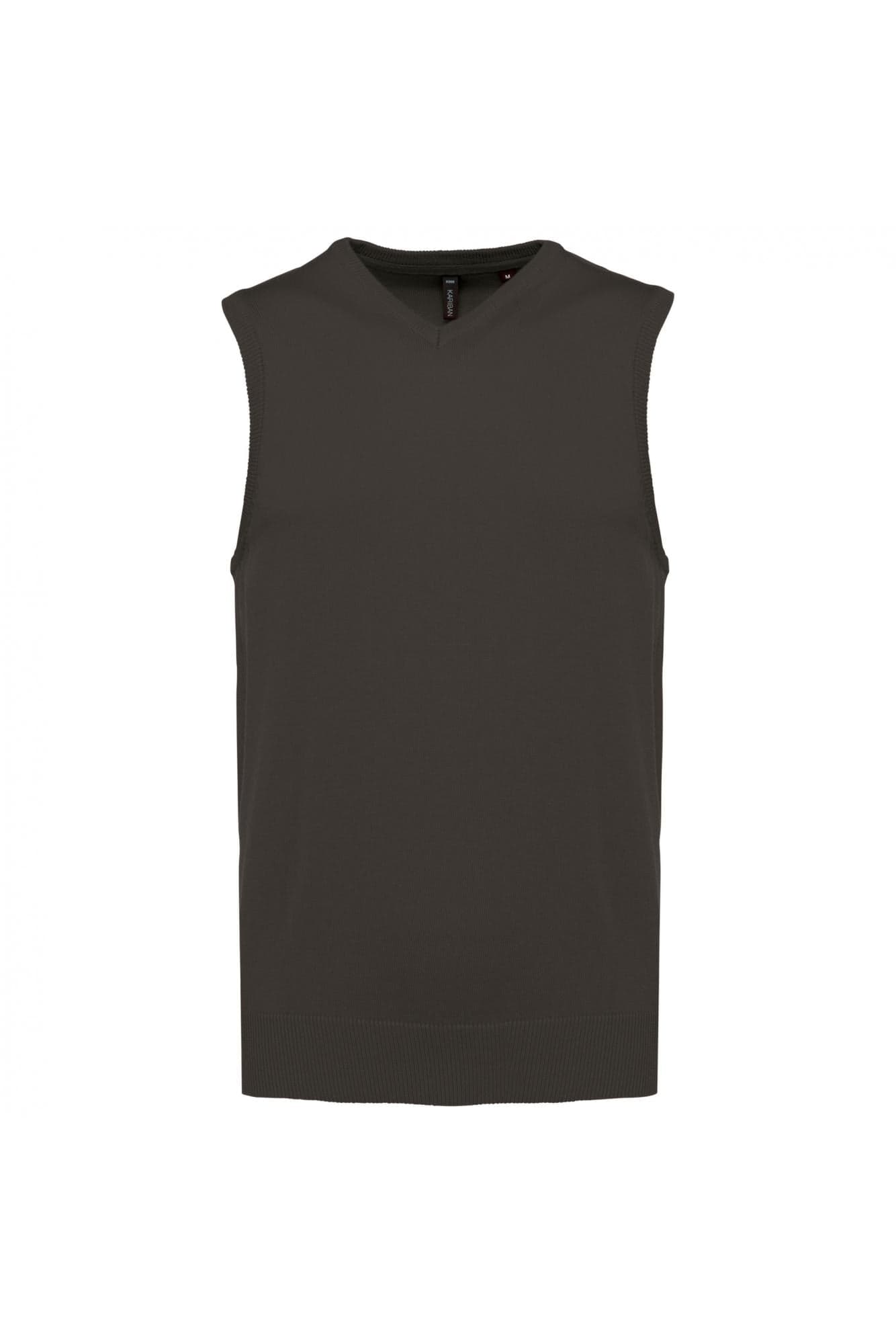 Gilet Scollo a V Antracite Maglione Smanicato Misto Cotone in Gilet Dresswork - Como, commercioVirtuoso.it
