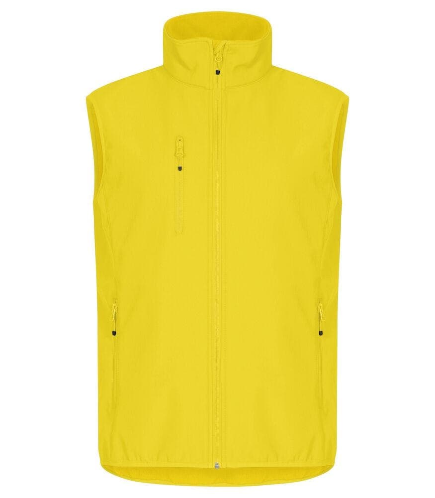 Gilet Softshell Giallo Clique Basic Smanicato Antivento Zip Intera in Gilet Dresswork - Como, commercioVirtuoso.it