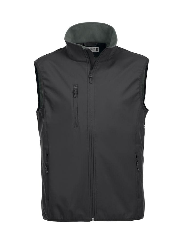 Gilet Softshell Nero Clique Basic Smanicato Antivento Zip Intera in Gilet Dresswork - Como, commercioVirtuoso.it