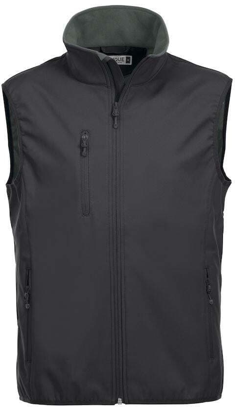 Gilet Softshell Nero Clique Basic Smanicato Antivento Zip Intera in Gilet Dresswork - Como, commercioVirtuoso.it