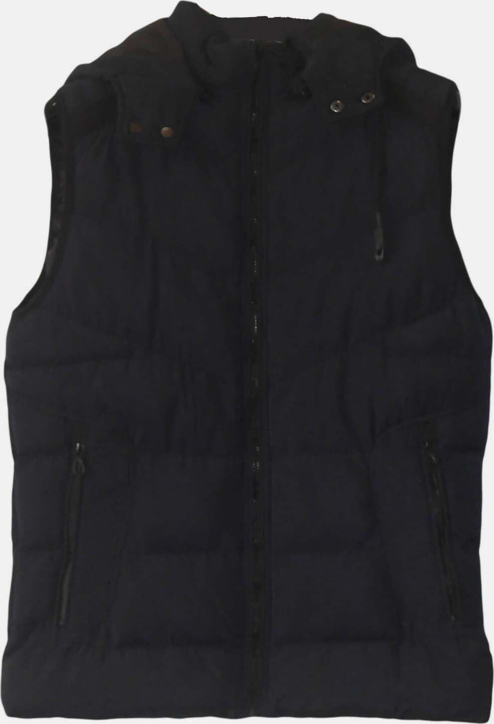 Gilet Piumino Smanicato con Cappuccio Blu Imbottito da Uomo con Tasche e Zip Slim Fit art. 51265 gile' uomo L'Orchidea - Siderno, Commerciovirtuoso.it