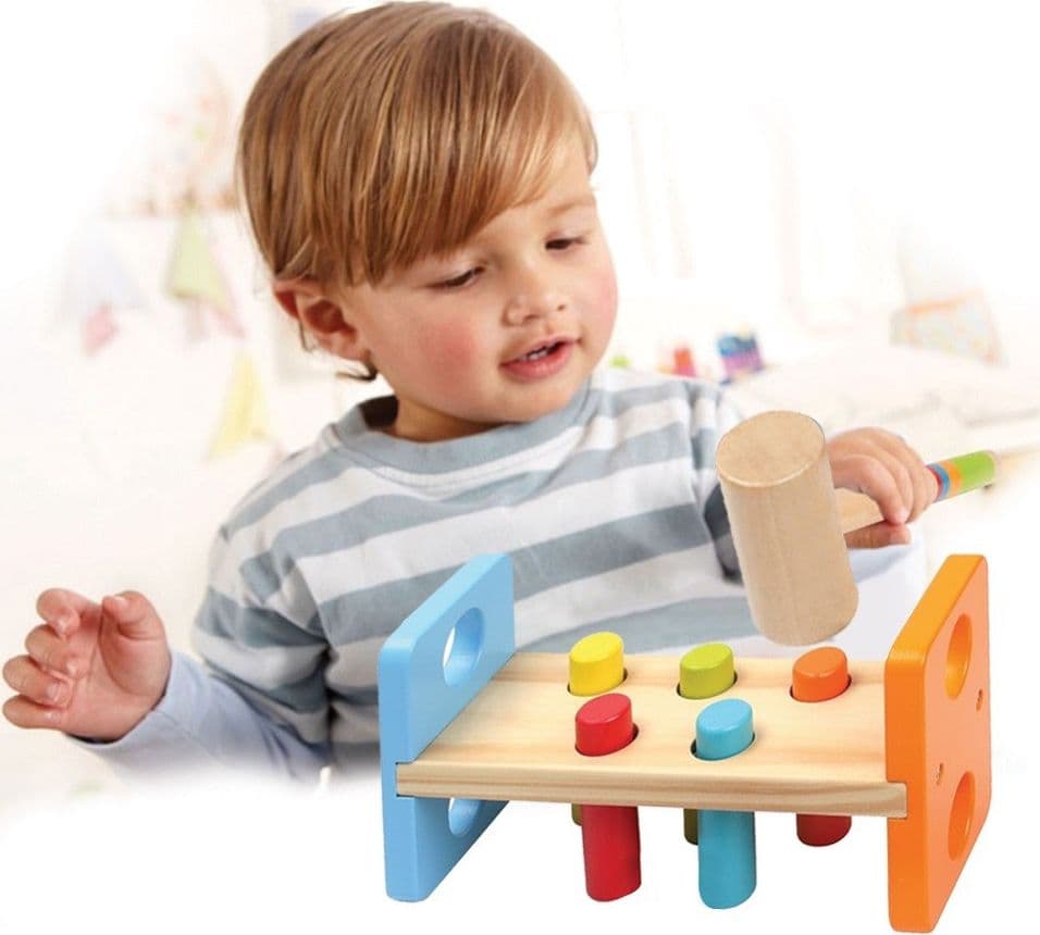 Giocattolo In Legno Per Bambini Batti Batti Con Martello Gioco Educativo Neonato Trade Shop italia - Napoli, Commerciovirtuoso.it