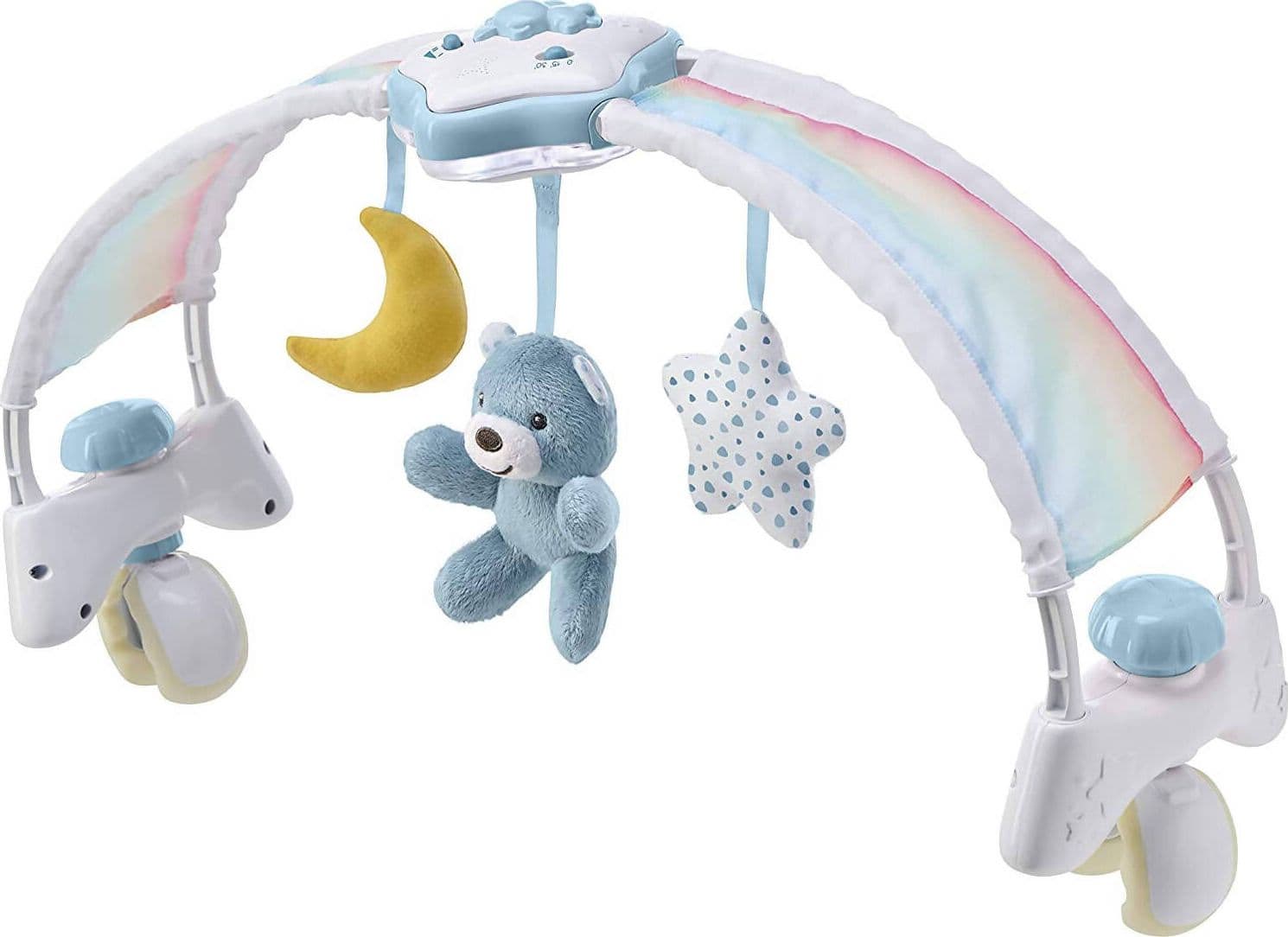 Gioco Arco Lettino Rainbow Sky Chicco Pannello Lettino 2-In-1 a Forma Di Arcobaleno Con Luci E Suoni, Funziona Con 3 Batterie Aaa Non Incluse, Età 0 Mesi + Rosa O Celeste Due Colori Casa e cucina/Decorazioni per interni/Decorazioni cameretta bambini/Giostrine acchiappasogni Sanitaria Gioia del Bimbo - Villa San Giovanni, Commerciovirtuoso.it