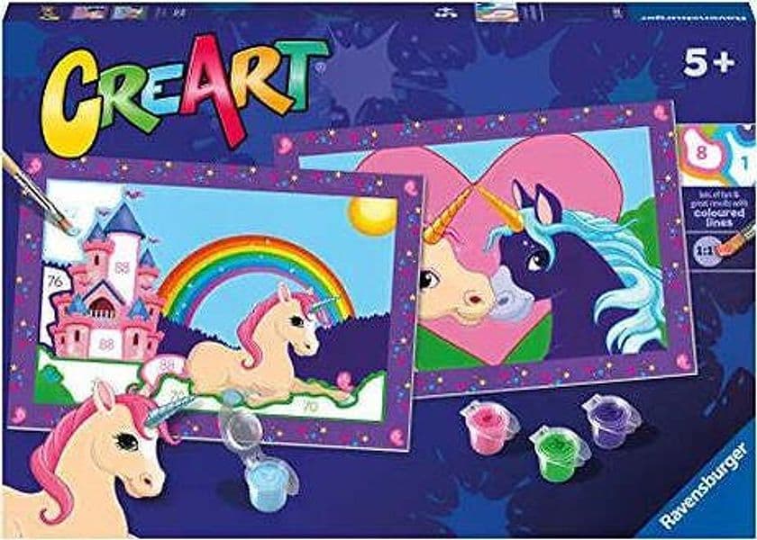 Gioco-creativo-Ravensburger-23558-CREART-JUNIOR-2-Tavole-Unicorni