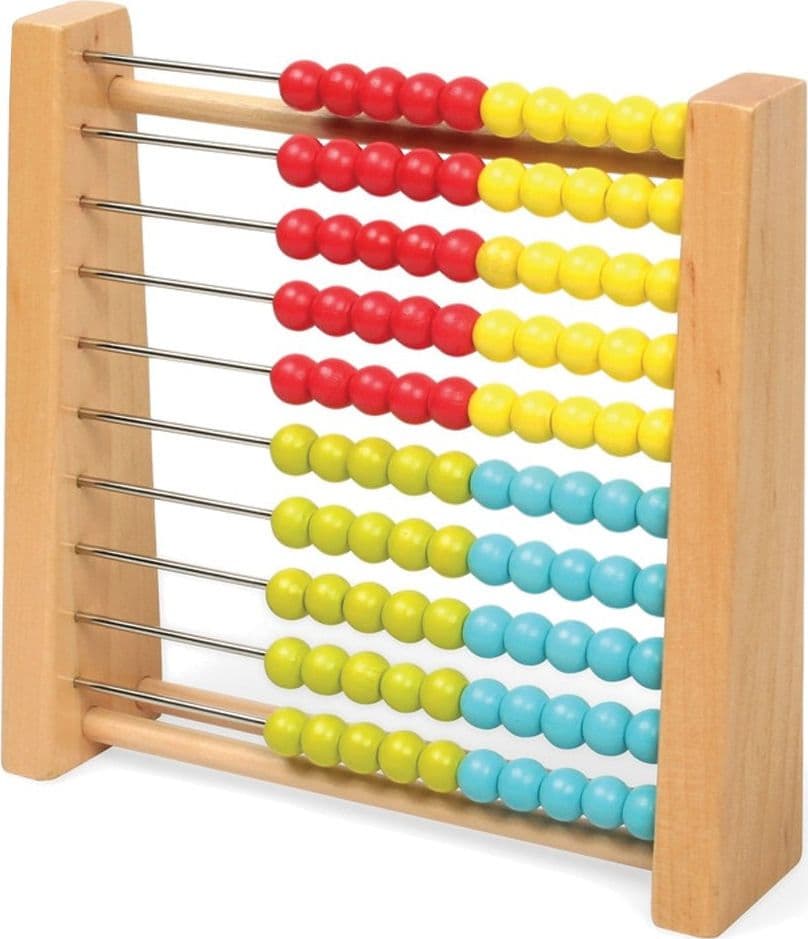 Gioco-Pallottoliere-Classico-Abaco-Con-Telaio-Legno-10-Righe-Palline-Per-Bambini