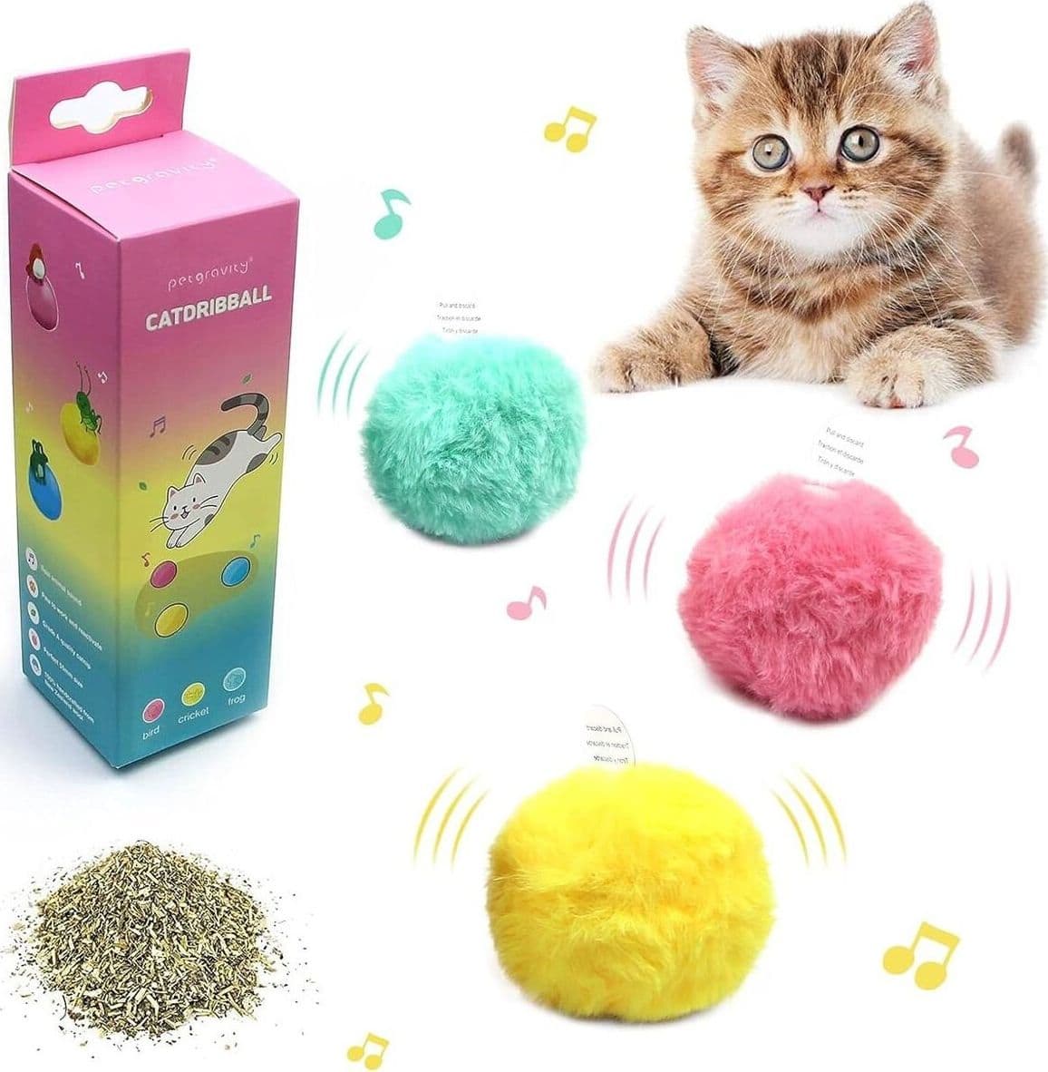 Gioco per Gatti 3 Palline di Peluche Morbide e Interattive con 3 Suoni Realistici per Animali Domestici Stimolano l'istinto in Palle 85cento.it - Potenza, commercioVirtuoso.it