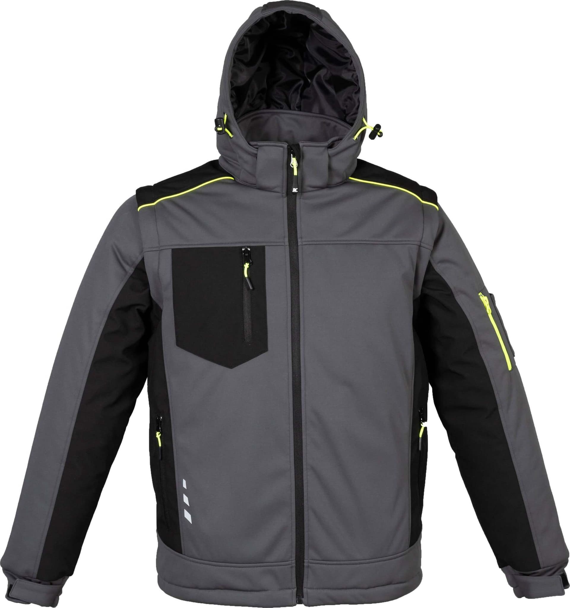 Giubbotto Da Lavoro Uomo Giacca Grigia Softshell 3 Strati Invernale Maniche Rimovibili Impermeabile Giubbotto Imbottito Losanna James Ross Collection Jrc Cappuccio Antipioggia Termico in Abbigliamento tecnico e protettivo Dresswork - Como, commercioVirtuoso.it