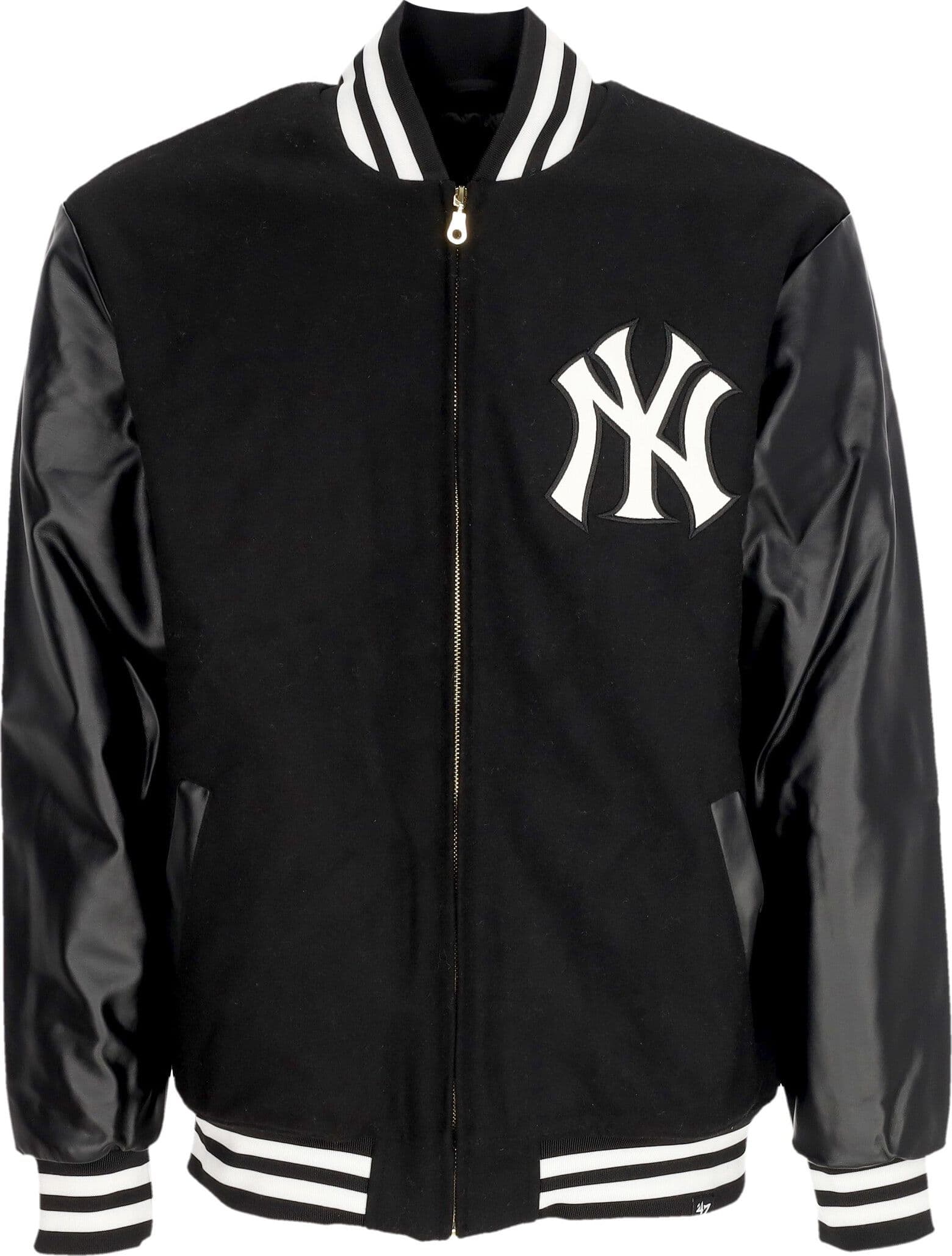 47 BRAND Giubbotto Bomber Uomo Mlb Wool Zip Up Neyyan Jet Black da uomo in Giacche Drestige - Casamassima, commercioVirtuoso.it
