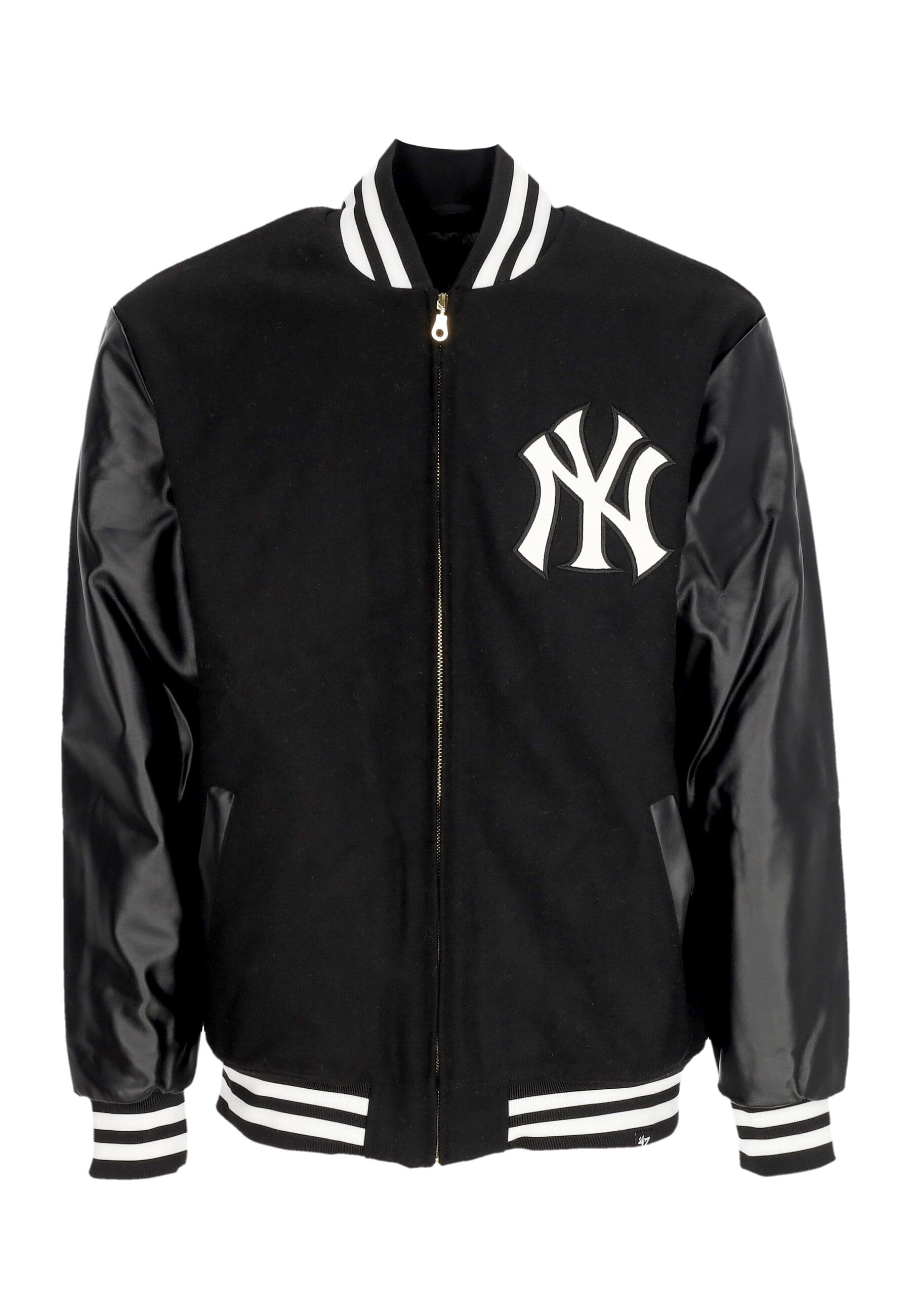 47 BRAND Giubbotto Bomber Uomo Mlb Wool Zip Up Neyyan Jet Black da uomo in Giacche Drestige - Casamassima, commercioVirtuoso.it