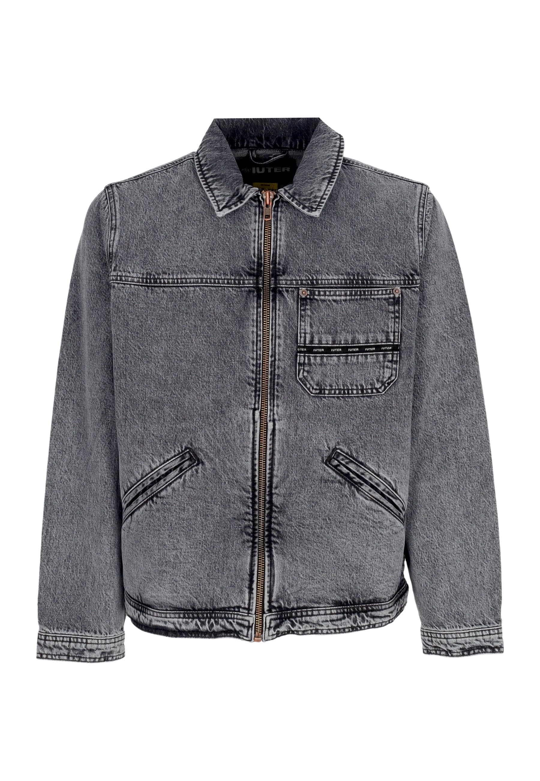 IUTER Giubbotto Jeans Uomo Seam Denim Ally Jacket Grey Bleach da uomo in Giacche Drestige - Casamassima, commercioVirtuoso.it