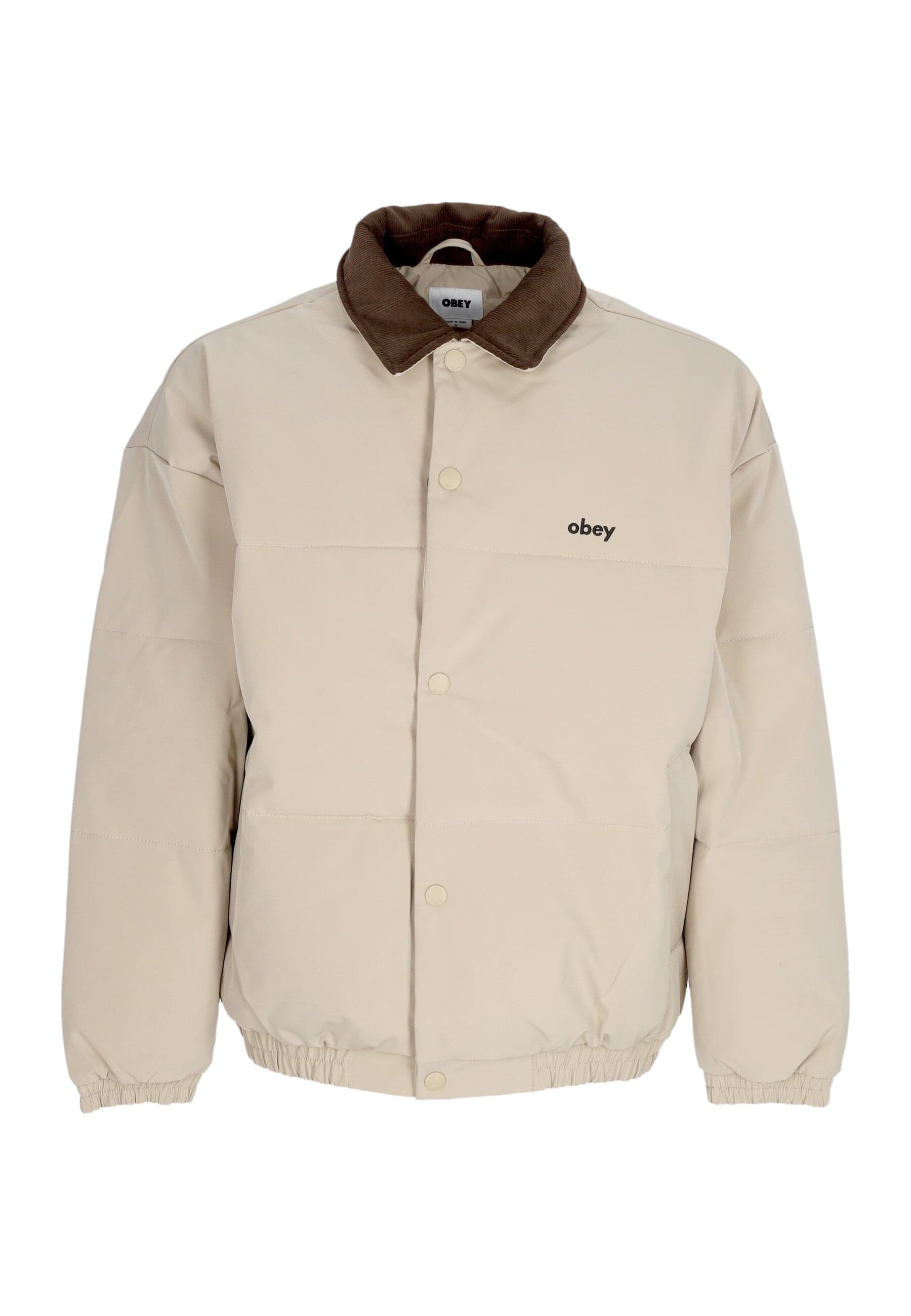 OBEY Giubbotto Uomo Whispers Jacket Feather Grey da uomo in Giacche impermeabili Drestige - Casamassima, commercioVirtuoso.it