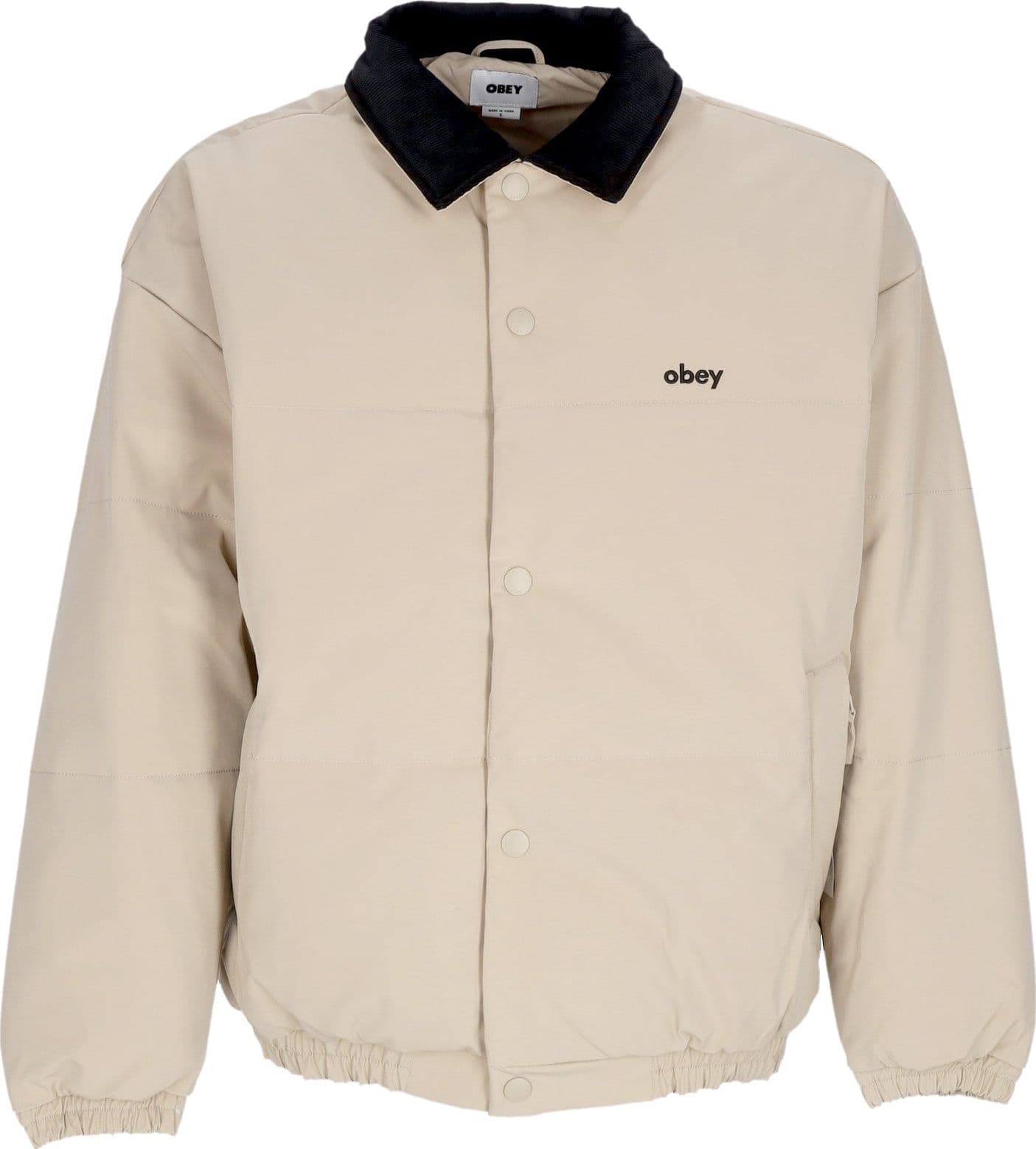 OBEY Giubbotto Uomo Whispers Jacket Feather Grey Multi da uomo in Giacche Drestige - Casamassima, commercioVirtuoso.it