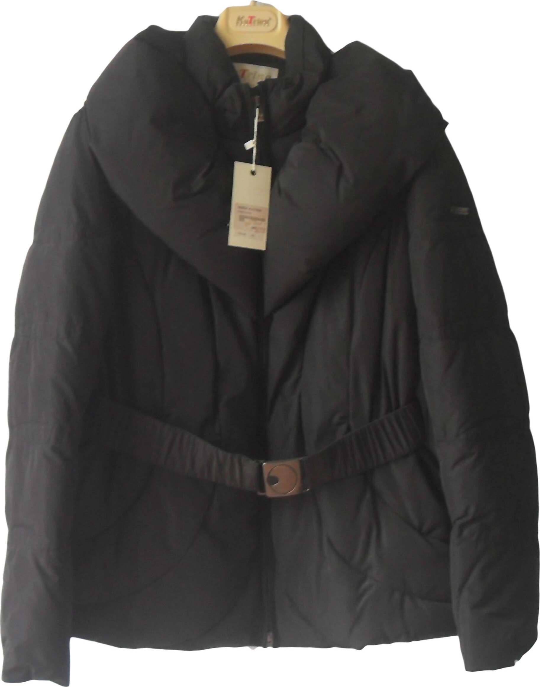 Giubotto da donna nero elegante con cintura alla vita piumino nero donna imbottito art. 15204 giubbino donna Katrina giubbino donna L'Orchidea - Siderno, Commerciovirtuoso.it