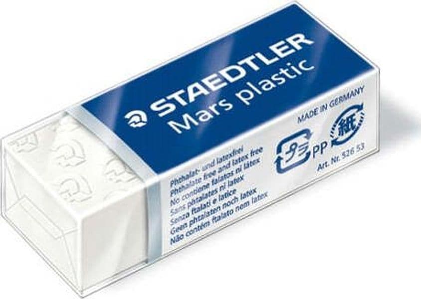 Gomma Mars Plastic - 43x19x13mm - Staedtler - conf. 30 pezzi Cancelleria e prodotti per ufficio/Penne matite scrittura e correzione/Correttori e gomme/Gomme Eurocartuccia - Pavullo, Commerciovirtuoso.it