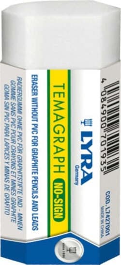 Gomma Temagraph No Sign - 70x30x12mm - maxi gomma esagonale - Lyra Cancelleria e prodotti per ufficio/Penne matite scrittura e correzione/Correttori e gomme/Gomme Eurocartuccia - Pavullo, Commerciovirtuoso.it