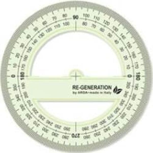 Goniometro Re-generation - 360 - 12 cm - Arda Cancelleria e prodotti per ufficio/Archivio ufficio e accessori per scrivania/Strumenti di misura/Goniometri e squadre Eurocartuccia - Pavullo, Commerciovirtuoso.it