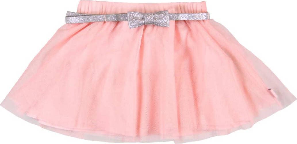 Gonna TUTU Ballerina Bambina Rosa Chiaro in Toulle con Cintura Fiocco Glitter Argento Gonnella Rosa Mini gonna bambina Piccole Canaglie - Tropea, Commerciovirtuoso.it