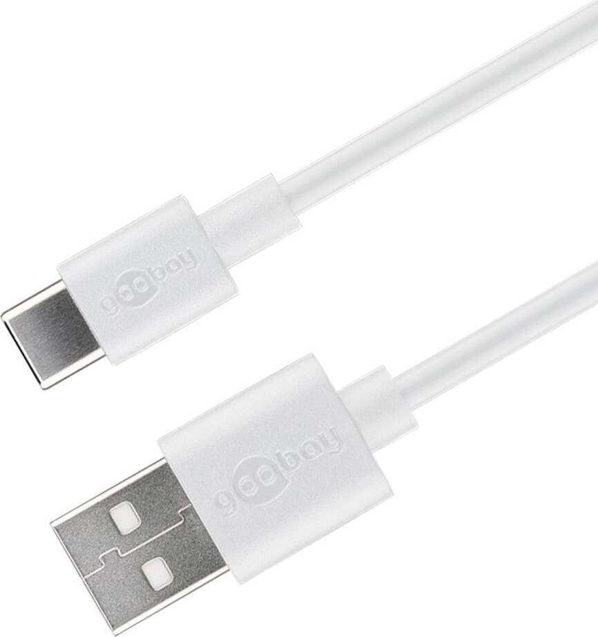 GOOBAY-Cavo-USB-A-Maschio-2.0-/-USB-C-Maschio-0,1m-Bianco