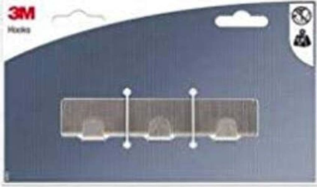 GPI---1-BARRA-IN-METALLO-SATINATO-ADESIVA-CON-3-GANCI-12-cm