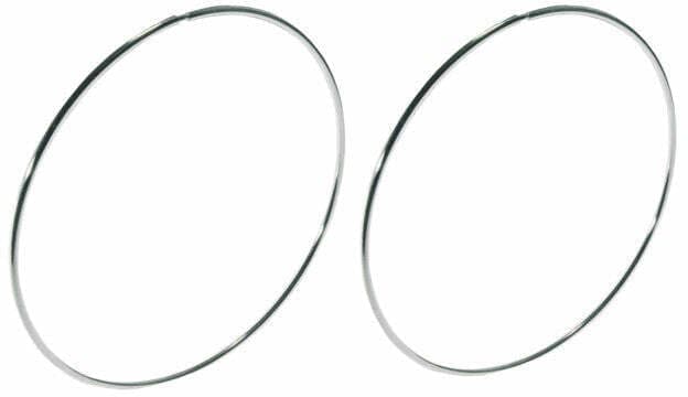 Grandi orecchini a cerchio in argento diam. mm 85,0 in Orecchini Argenti Cavas - Arezzo, commercioVirtuoso.it
