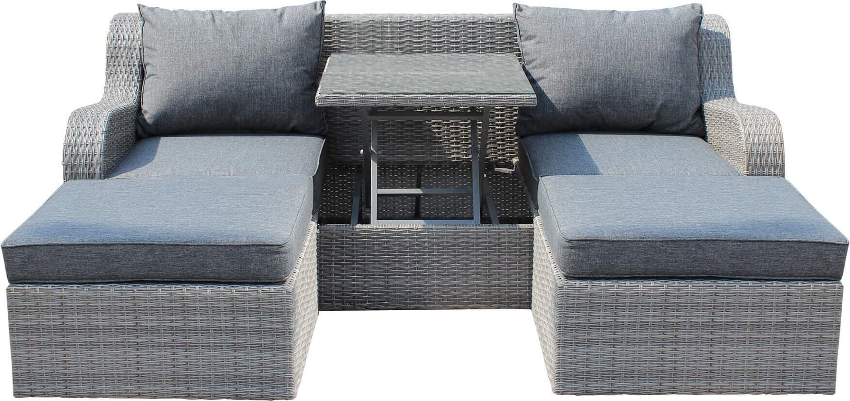 GRANDIS---divano-da-giardino-con-2-pouf-completo-di-cuscino-intreccio-in-rattan-sintetico-Grigio-Milani-Home
