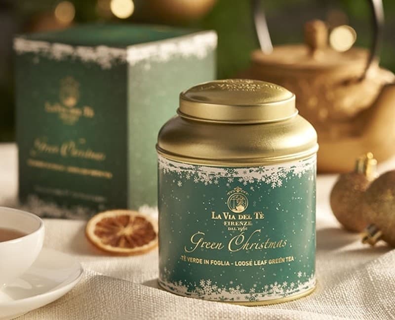 Green Christmas - Miscela di Tè verdi in Lattina Regalo Alimentari e cura della casa/Caffè tè e bevande/Tè e tisane/Tè in confezione regalo MariTea bottega del Tè - Lodi, Commerciovirtuoso.it