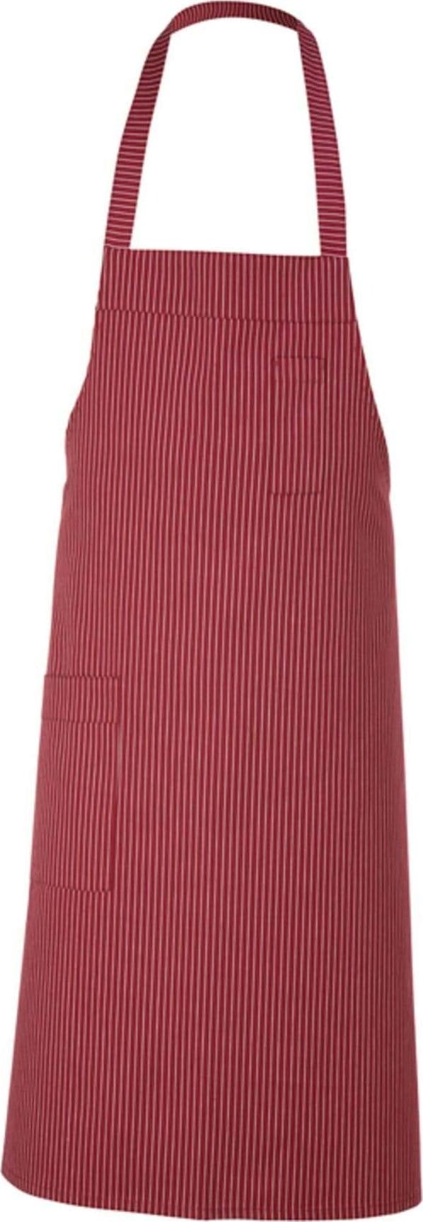 Grembiule Cannes Gessato Bordeaux Grembiule Cuoco Rigato Puro Cotone in Grembiuli da chef Dresswork - Como, commercioVirtuoso.it