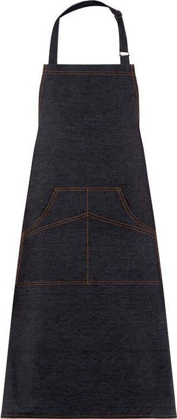 Grembiule Chicago Jeans Nero Grembiule Cuoco con Tasconi Regolabile Pettorina Cameriere Osteria in Grembiuli Dresswork - Como, commercioVirtuoso.it